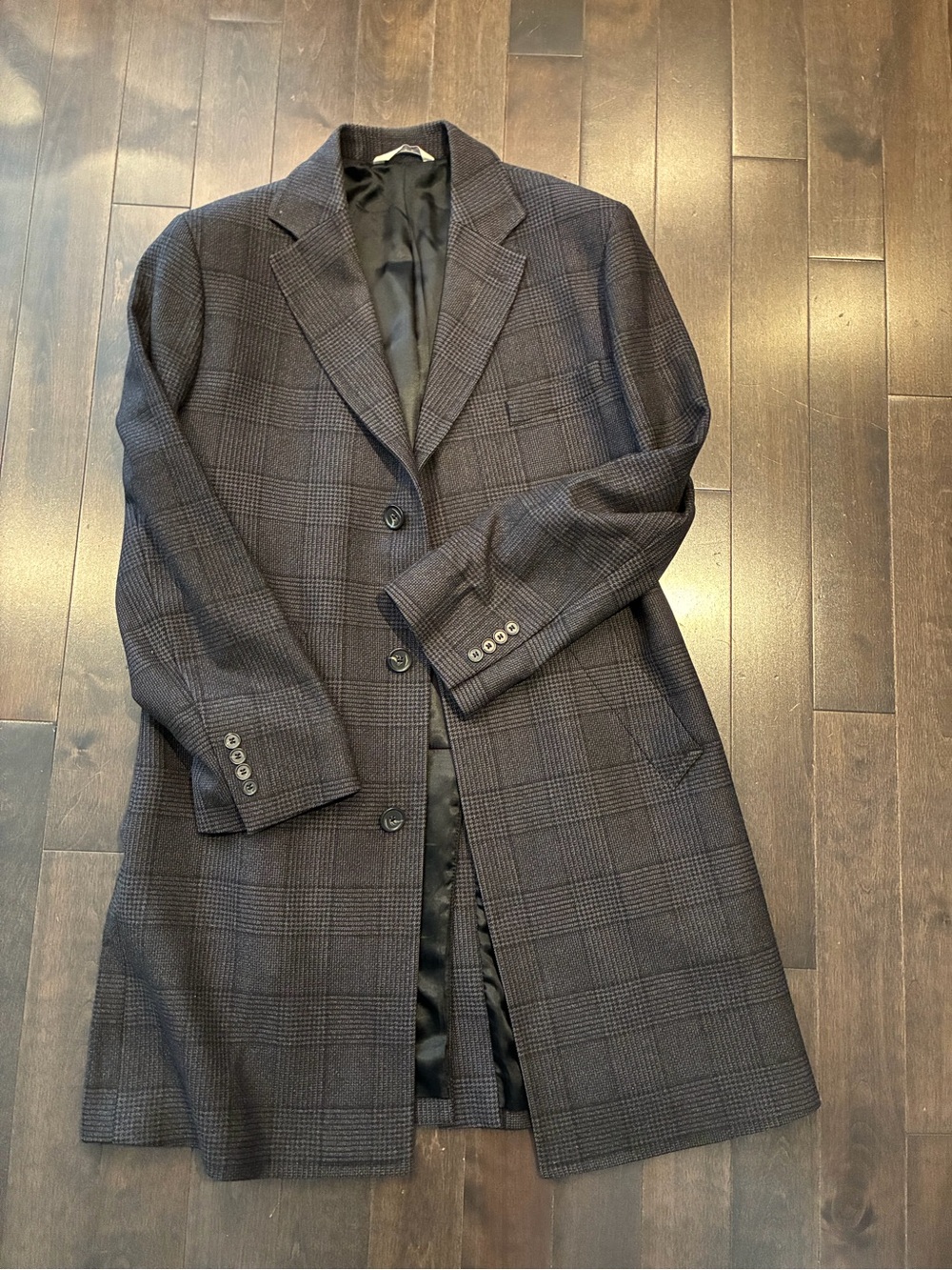 Samuelsohn Men's Plaid Pea Coat - barely worn!